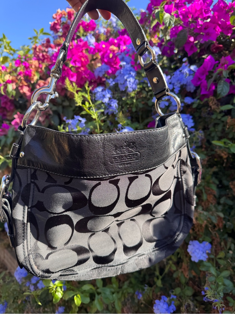 Y2K Coach Signature Zoe Hobo Bag